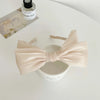 Elegant Satin Bow Headband – White, Pink, Black