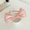 Elegant Satin Bow Headband – White, Pink, Black