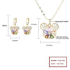 Mickey Mouse Pendant Set 18K Gold-Plated Mouse Pendant Jewelry Set – Necklace & Earrings