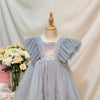 Blue Sky Elegance Dress – Sparkling Tulle with Flowing Layers