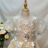 Flowers Princess Dress – Embellished with 3D Flowers & Sequins
