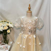 Flowers Princess Dress – Embellished with 3D Flowers & Sequins